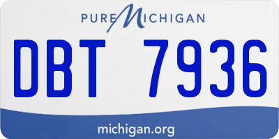 MI license plate DBT7936