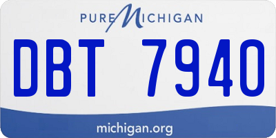 MI license plate DBT7940