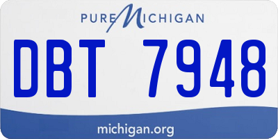 MI license plate DBT7948
