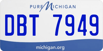MI license plate DBT7949