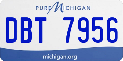 MI license plate DBT7956