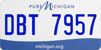 MI license plate DBT7957