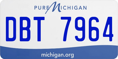 MI license plate DBT7964