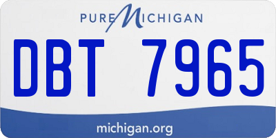 MI license plate DBT7965