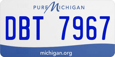 MI license plate DBT7967