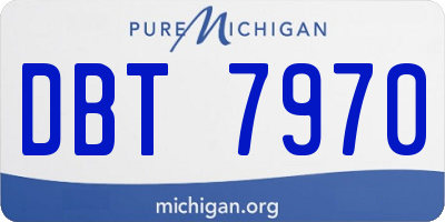 MI license plate DBT7970