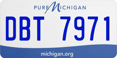MI license plate DBT7971