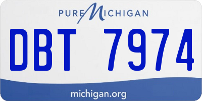 MI license plate DBT7974