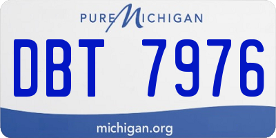 MI license plate DBT7976