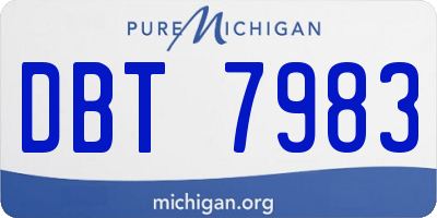 MI license plate DBT7983