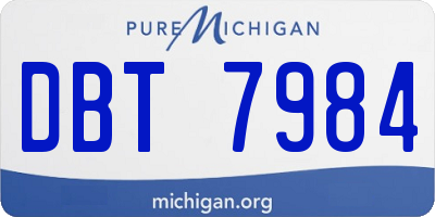 MI license plate DBT7984