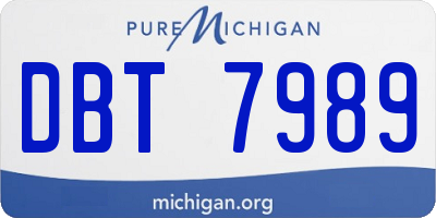 MI license plate DBT7989