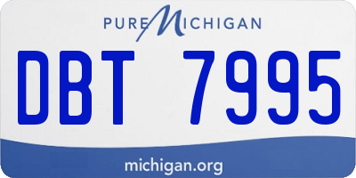 MI license plate DBT7995