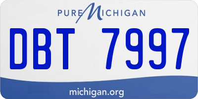 MI license plate DBT7997