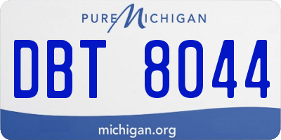 MI license plate DBT8044