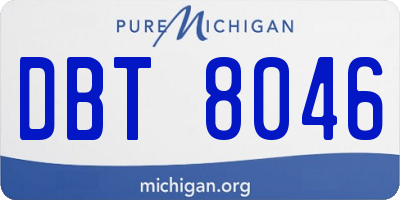 MI license plate DBT8046