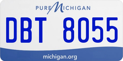 MI license plate DBT8055