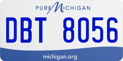 MI license plate DBT8056