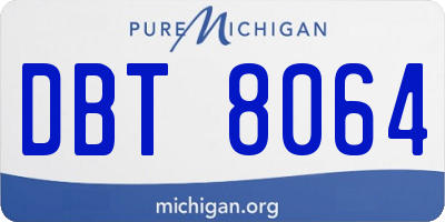 MI license plate DBT8064