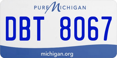 MI license plate DBT8067