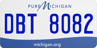 MI license plate DBT8082