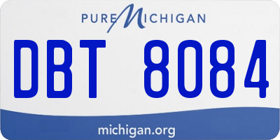MI license plate DBT8084