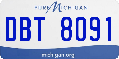 MI license plate DBT8091