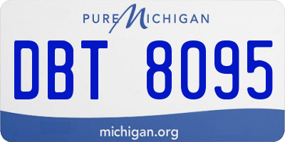 MI license plate DBT8095