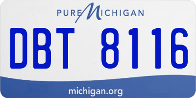 MI license plate DBT8116