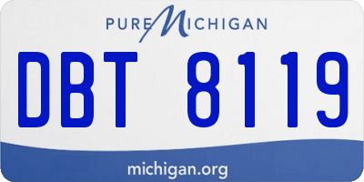 MI license plate DBT8119