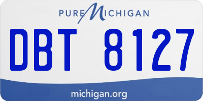 MI license plate DBT8127