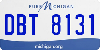 MI license plate DBT8131