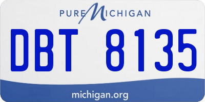 MI license plate DBT8135
