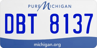 MI license plate DBT8137