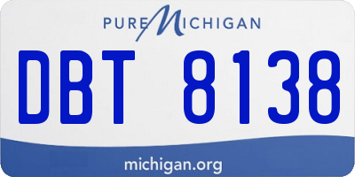 MI license plate DBT8138