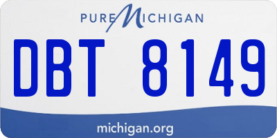 MI license plate DBT8149