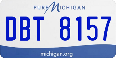 MI license plate DBT8157