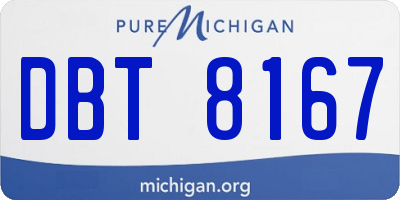 MI license plate DBT8167
