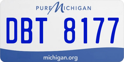 MI license plate DBT8177