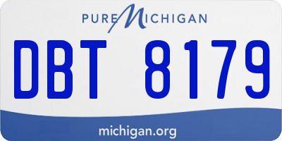 MI license plate DBT8179