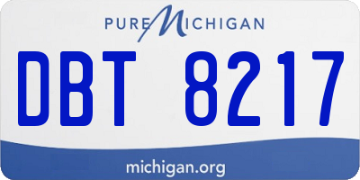 MI license plate DBT8217