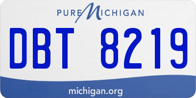 MI license plate DBT8219