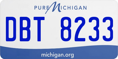 MI license plate DBT8233