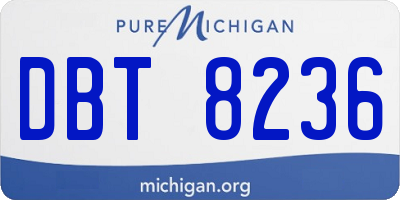 MI license plate DBT8236