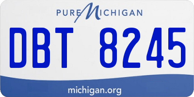 MI license plate DBT8245