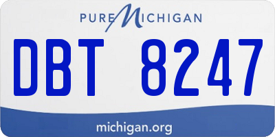 MI license plate DBT8247