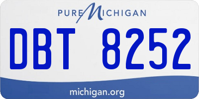 MI license plate DBT8252