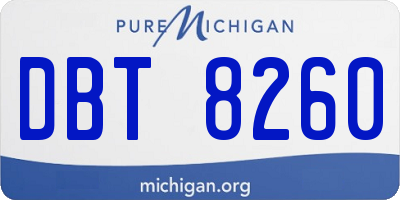 MI license plate DBT8260
