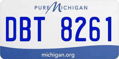 MI license plate DBT8261