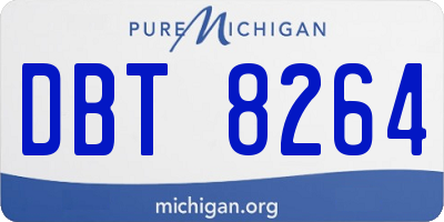 MI license plate DBT8264